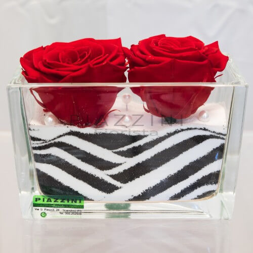 Rose stabilizzate "DUO" rosse